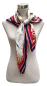 Preview: Foulard Shawl Silk Satin 90X90 Maritime Red White